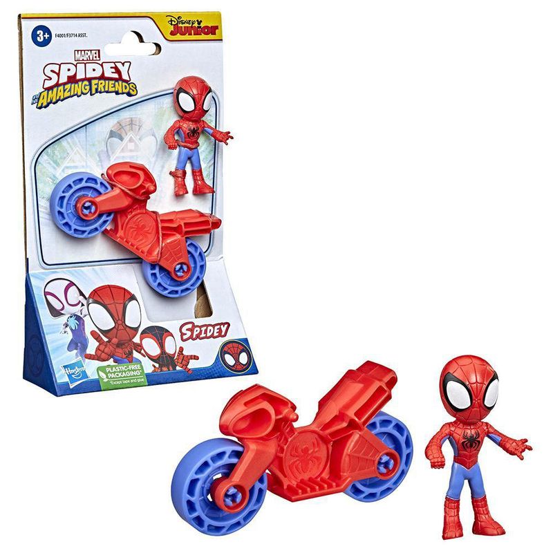 Figura De Acción 1 Personaje + 1 Moto Diseños Durtidos - 	
Spidey And His Amazing Friends