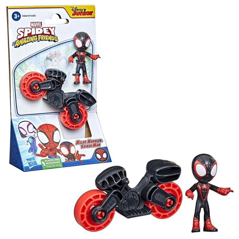 Figura De Acción 1 Personaje + 1 Moto Diseños Durtidos - 	
Spidey And His Amazing Friends