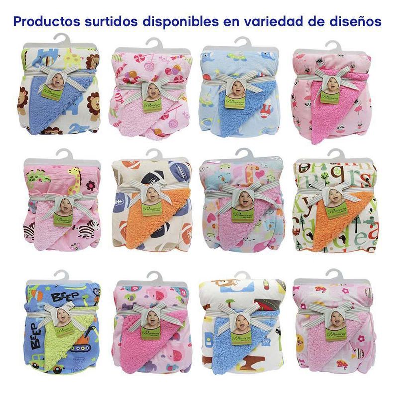 Frazada Franela C/ Borrego  Surtida - La Primavera Vidrio Sopla