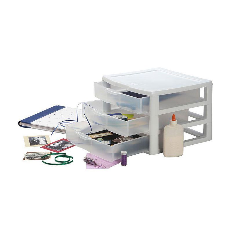 Organizador Plástico Mediano 3 Gavetas - Sterlite