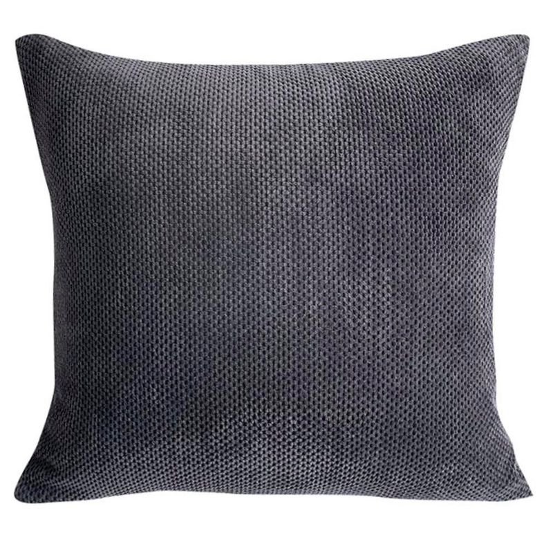 Cojín Relleno Texturizado con Diseño Sofisticado Negro 40 x 40 Cm