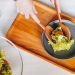 Azafate Rectangular De Madera Caoba 43X28X3 Cm - Kikotem