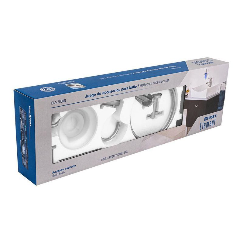 Kit de 6 Accesorios Satinados Element - Foset