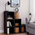 Organizador de Cubos en Escalera Color Nogal