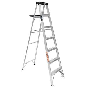 Escalera de Tijera de Aluminio 6 Peldaños Capacidad 175 kg