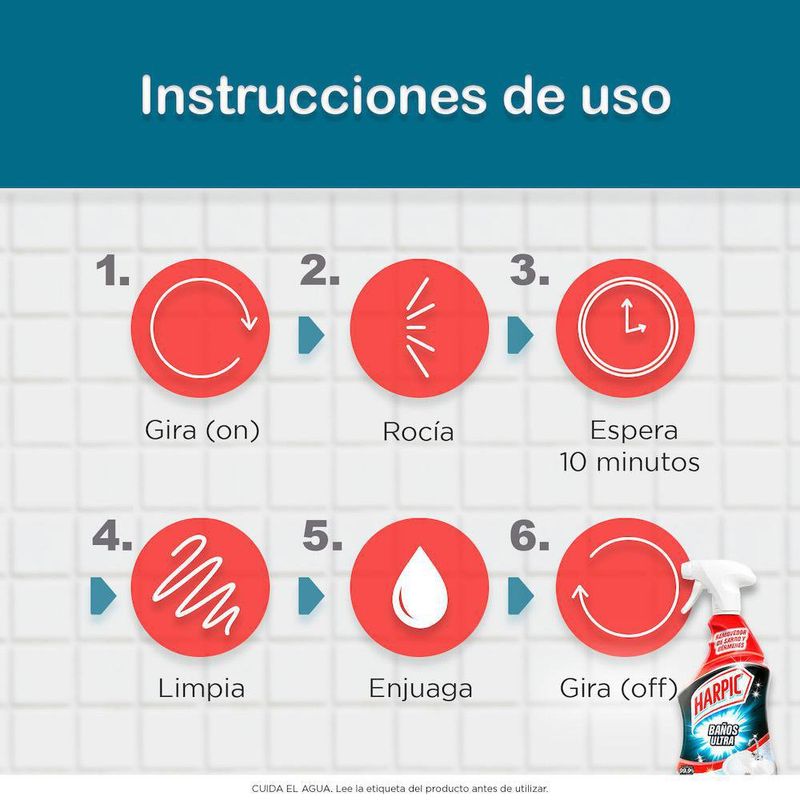 Limpiador Para Baños Ultra 650 Ml En Spray - Harpic