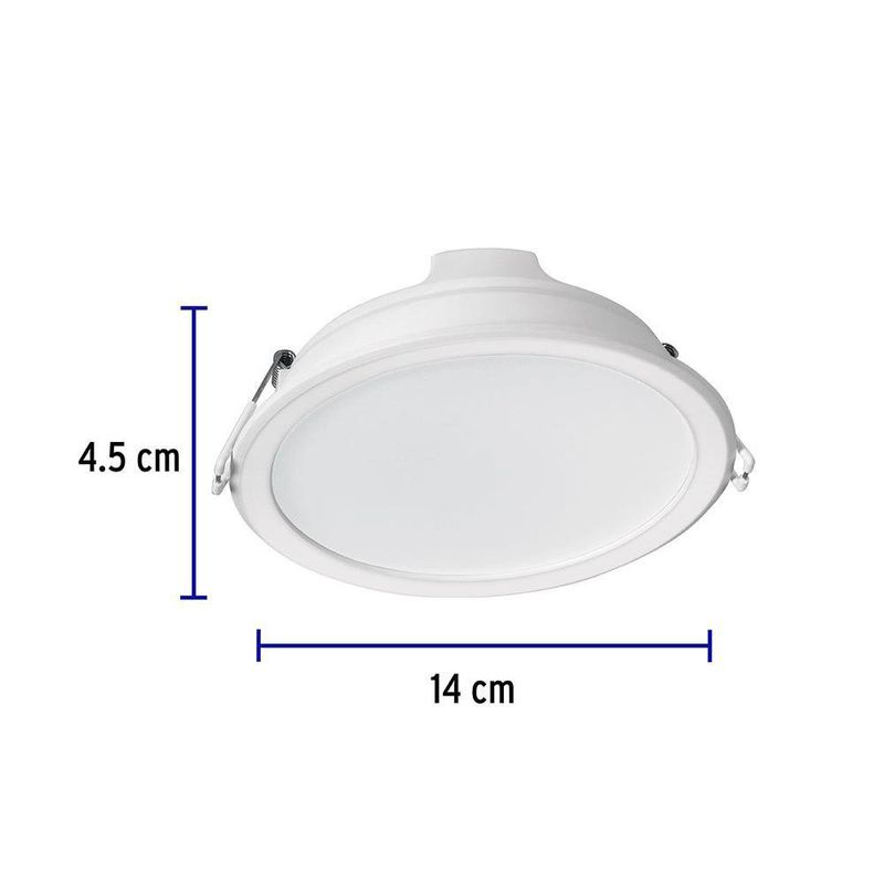Lámpara LED Redonda Empotrable Luz De Día 12 W - Volteck