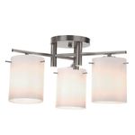 Lámpara De Techo 'Moderna' Cilindrica Satin/Blanco 3Bombillosx60W - Zlumini
