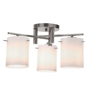 Lámpara De Techo 'Moderna' Cilindrica Satin/Blanco 3Bombillosx60W - Zlumini