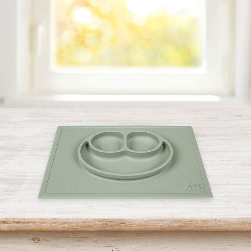 Plato de Silicona Infantil Diseño de Carita y Base Antideslizante