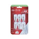 Ganchos Adhesivos 1.1 Lbs Blancos 6 Pzas 8 Tiras - Ace