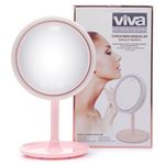 Espejo Giratorio Con Luz Led Y Ventilador - Viva