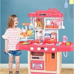 Set De Cocina Rosada Con Luz Y Sonido Infantil