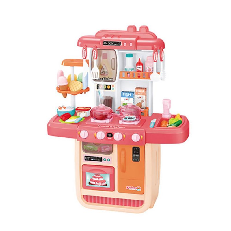 Set De Cocina Rosada Con Luz Y Sonido Infantil