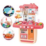 Set De Cocina Rosada Con Luz Y Sonido Infantil