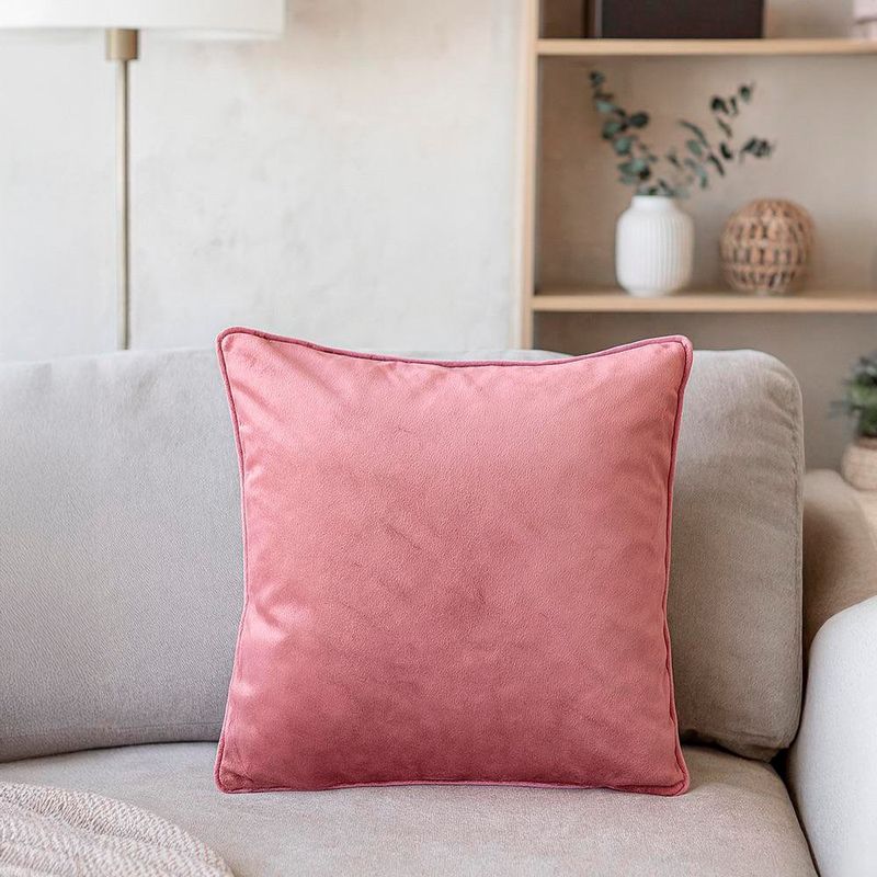 Cojín Relleno Decorativo Cuadrado Rosa Viejo 40 x 40 Cm