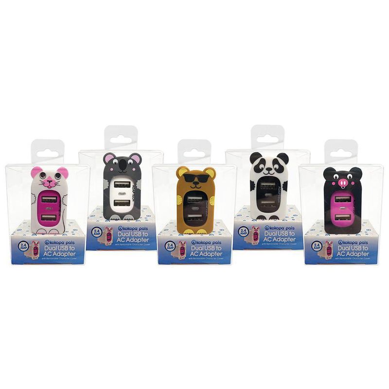 Dado Cargador Con 2 Usb Diseños Surtidos - Kokopa