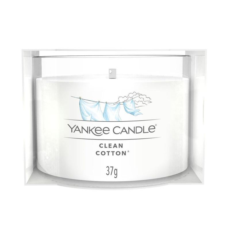 Vela En Frasco Pequeño Clean Cotton 37 G - Yankee Candle