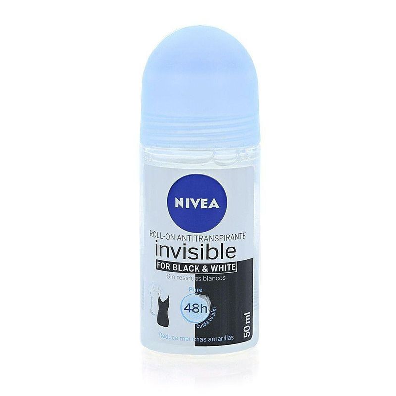 Nivea Deo Invisible B&W Pure Roll On 50 Ml