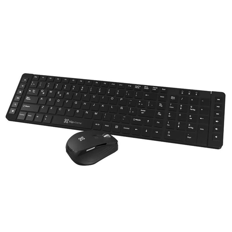 Combo Teclado y Mouse Inalámbrico Revolution Negro - Klipxtreme