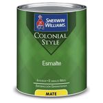 Pintura Esmalte Colonial Color Blanco de 1 Galón
