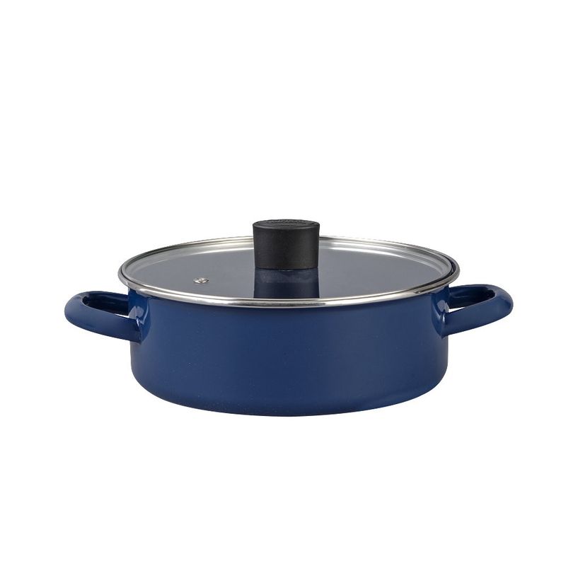 Olla Arrocera De Peltre con Tapa 4.5L 26 cm Azul - Cinsa