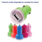 Cargador De Carro De 1 Entrada Usb Colores Surtidos