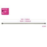 Galería De Tensión Fuji Plateada Extensible De 140 - 200 Cm - Inspire