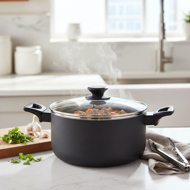 Olla Ashford de 6 Qt con Tapadera de Vidrio Ventilada Color Negro