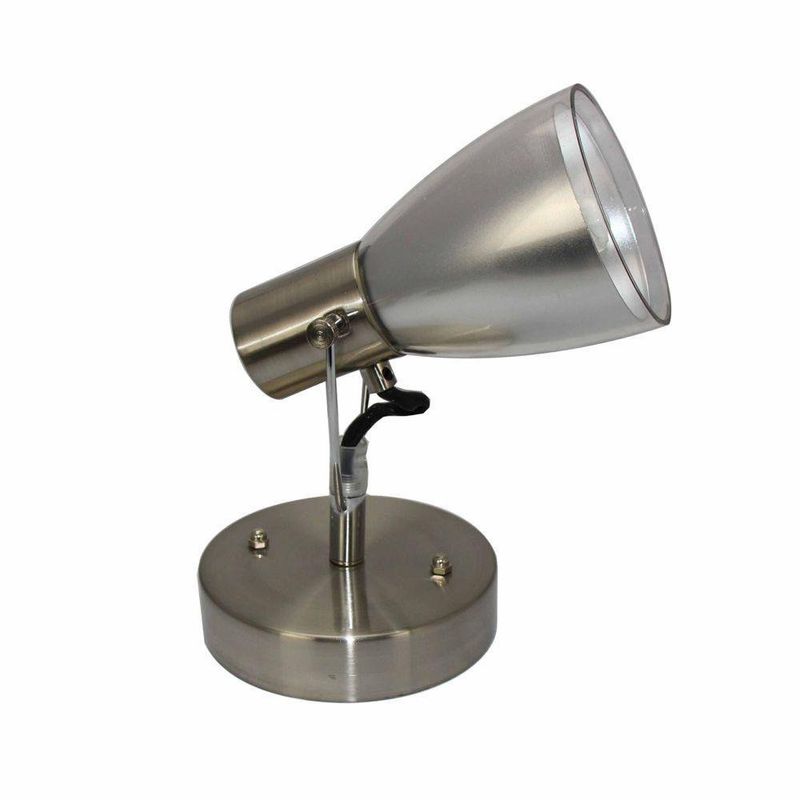 Lámpara De Techo/Pared Satín Niquelado 1Bombilloxe14X9Wmax - Zlumini