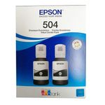 Set De Tintas Para Refill Color Negro 2 Piezas 504 - Epson