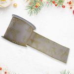 Listón Transparente con Dorado 2.5 Plg X 10 Yardas - Scandi