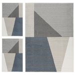 Combo Alfombra Figuras Norway 133X190 + 2 De 57X90 Cm - Viva