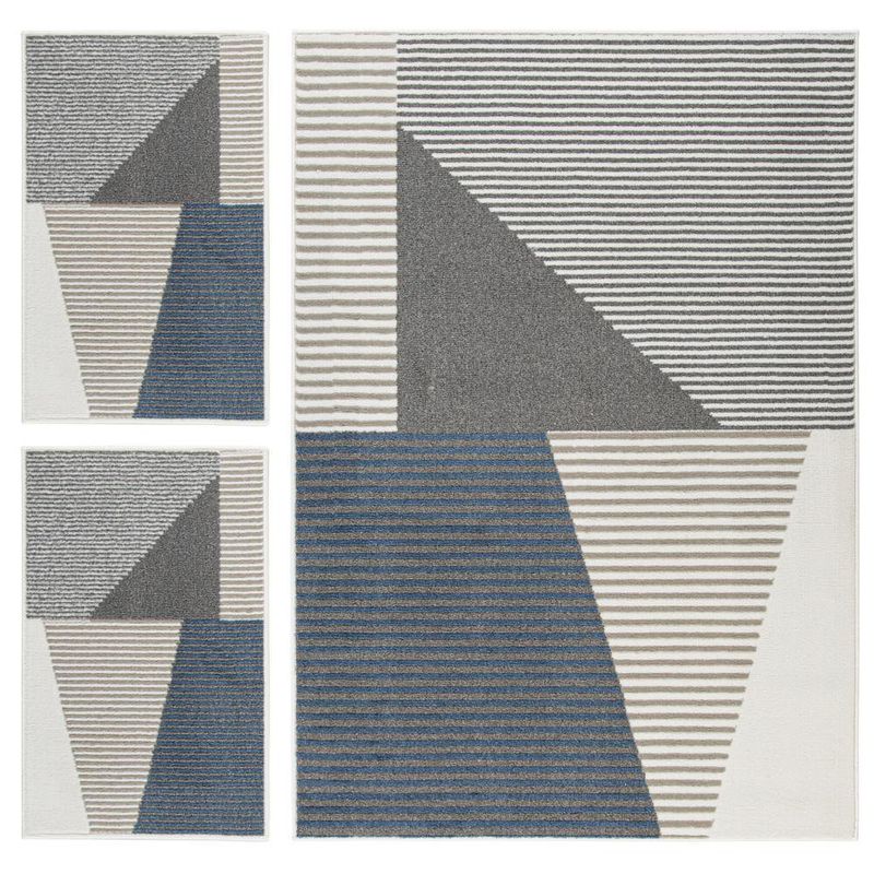 Combo Alfombra Figuras Norway 133X190 + 2 De 57X90 Cm - Viva
