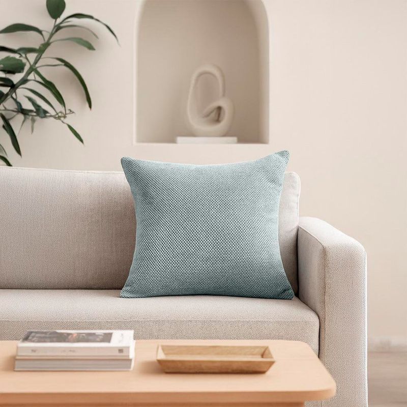 Cojín Relleno con Tejido Relajante Verde Menta Claro 40 x 40 Cm