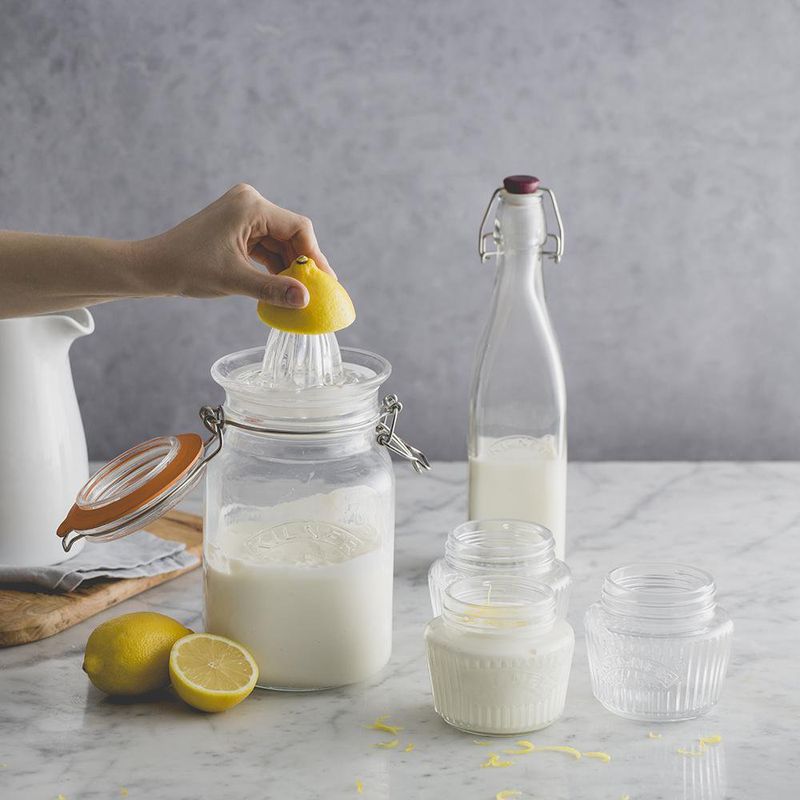 Frasco De Vidrio Cuadrado Con Clip 1.5 Lts - Kilner