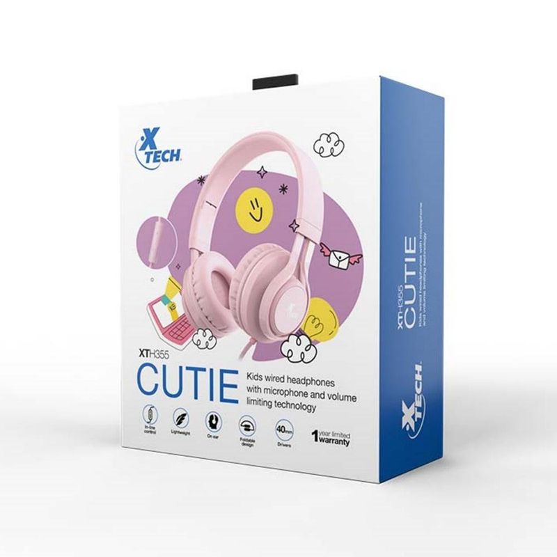 Audífonos Rosa Xth-355 Para Niños - Xtech