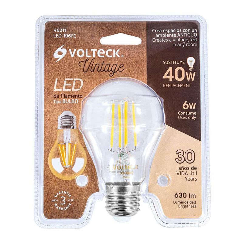 Bombilla Vintage Led E26 De 6W - Volteck