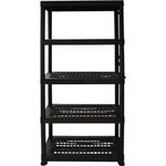 Estante de Plástico 5 Niveles Negro - Plastimás