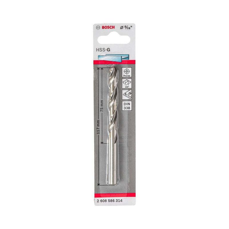 Broca Metal/Madera 5/16 Plg X4.5 - Bosch
