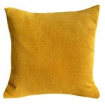 Cojín Relleno Decorativo Tejido Moderno Mostaza 40 x 40 Cm