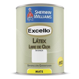 Excello Látex Libre De Olor Mate Base Extra White 1/4 Gal - Sherwin Williams