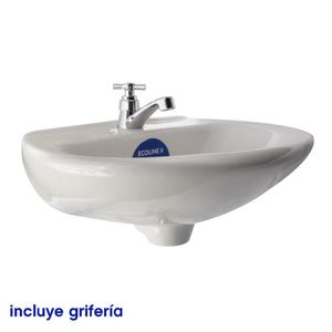 Lavamanos de Pared Ecoline Sencillo Blanco