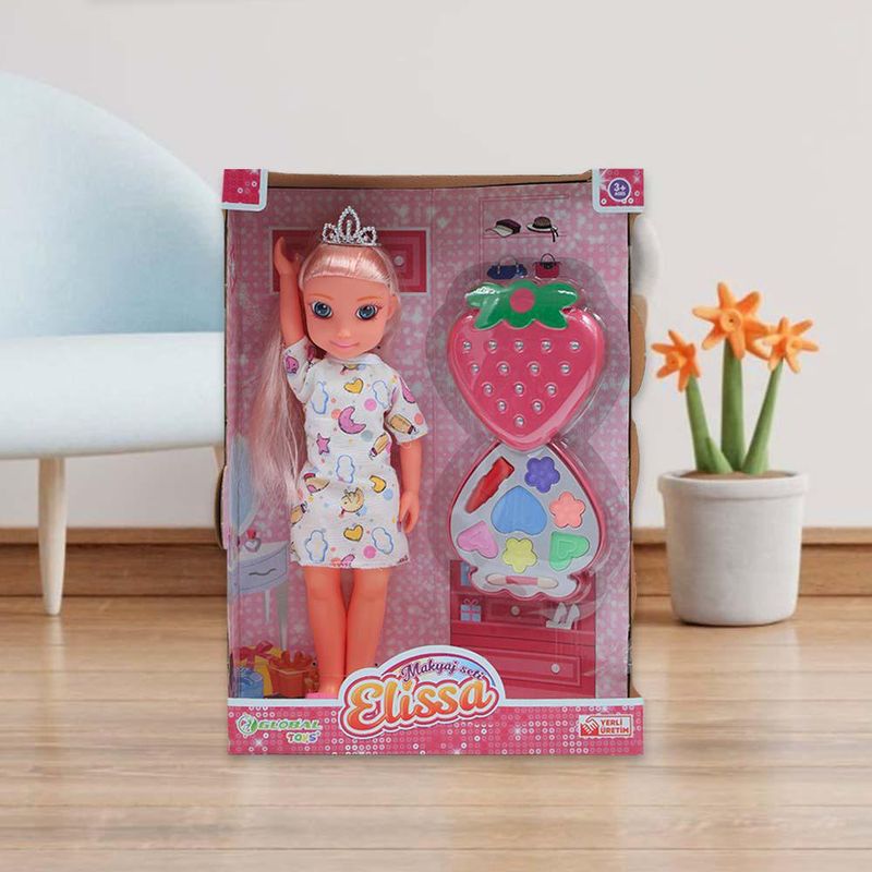 Muñeca Con Set De Maquillaje - Global Toys
