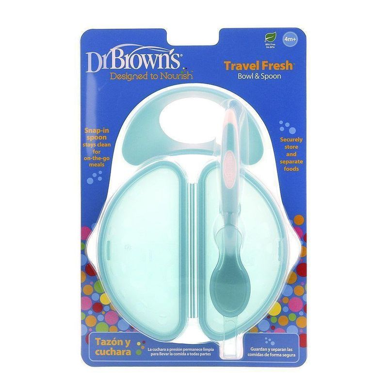 Plato Y Cuchara De Viaje Con Tapadera - Dr. Browns