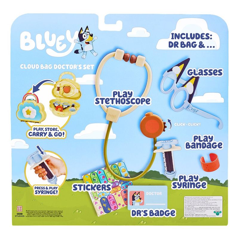 Set De Doctor En Una Maleta De Nube 7 Pzas - Bluey