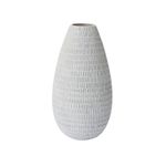 Florero Lund De Cerámica Artesanal Gris 11x21 Cm - Topis