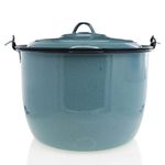 Olla Convexa de Peltre 30 Cm Color Azul Turquesa