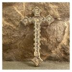 Figura De Piedra Cerámica Diseño Cruz Rococo - Ceramicas Del Mundo Maya