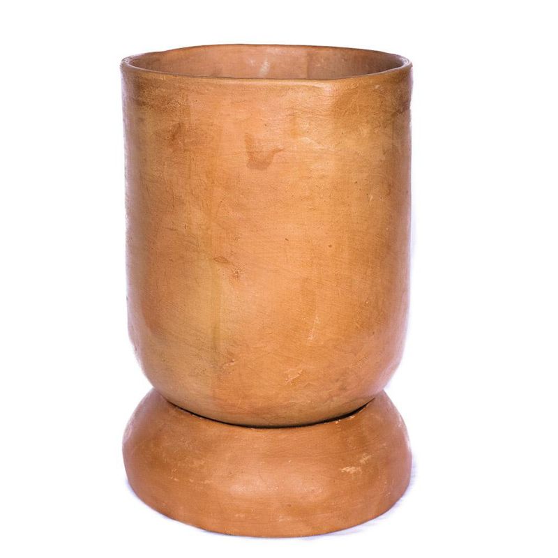 Maceta Crecer Ovalada De Barro 30 Cm - Kikotem